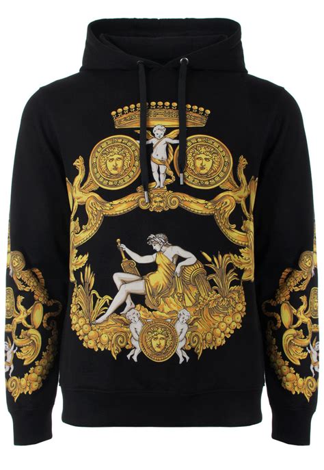 versace hoodie mens sale|versace patch embroidery hoodie.